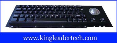 63 Keys Mechanical Black metal Industrial Keyboard With Trackball For Panel Mount