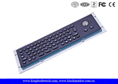 66 Keys Black Metal Keyboard stopu aluminium tylny panel z optyczny trackball