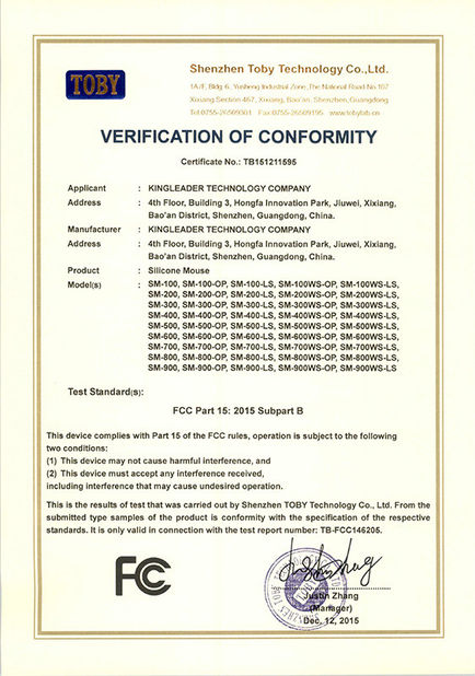 Chiny KINGLEADER Technology Company Certyfikaty
