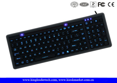 kupować IP68 Zmywalny Czarny Super Slim Silikonowy Interfejs USB Klawiatura Długie życie online manufacture