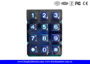 kupować Phone Booth USB przemysłowa klawiatura numeryczna Metal Z 12 niebieskie podświetlenie klawiszy online manufacture