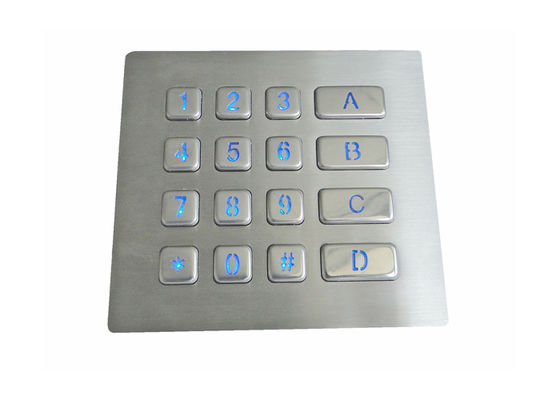 kupować 16 klawiszy z podświetleniem led matryca metalowa klawiatura IP65 online manufacture