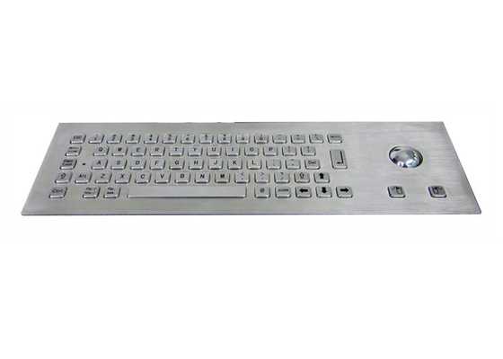 kupować IP65 Szczotkowana metalowa klawiatura przemysłowa SS z 64 klawiszami Trackball online manufacture