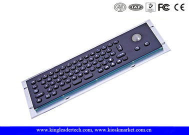 kupować 66 Keys Black Metal Keyboard stopu aluminium tylny panel z optyczny trackball online manufacture