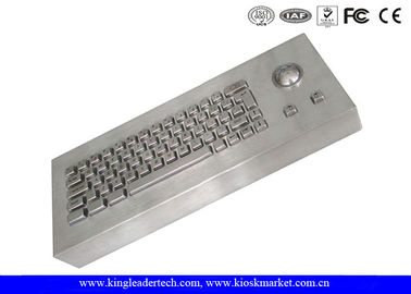 kupować 63 Keys przemysłowe pyłoszczelna klawiatura z pulpitem 304 Stainless Steel Trackball online manufacture