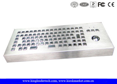 kupować Pulpit 86 Keys Wodoodporna metalowa klawiatura z zintegrowanym Trackball online manufacture