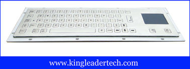 Flat Non-Protruding Short Travel Key Industrial Keyboard With Touchpad In Stainless Steel